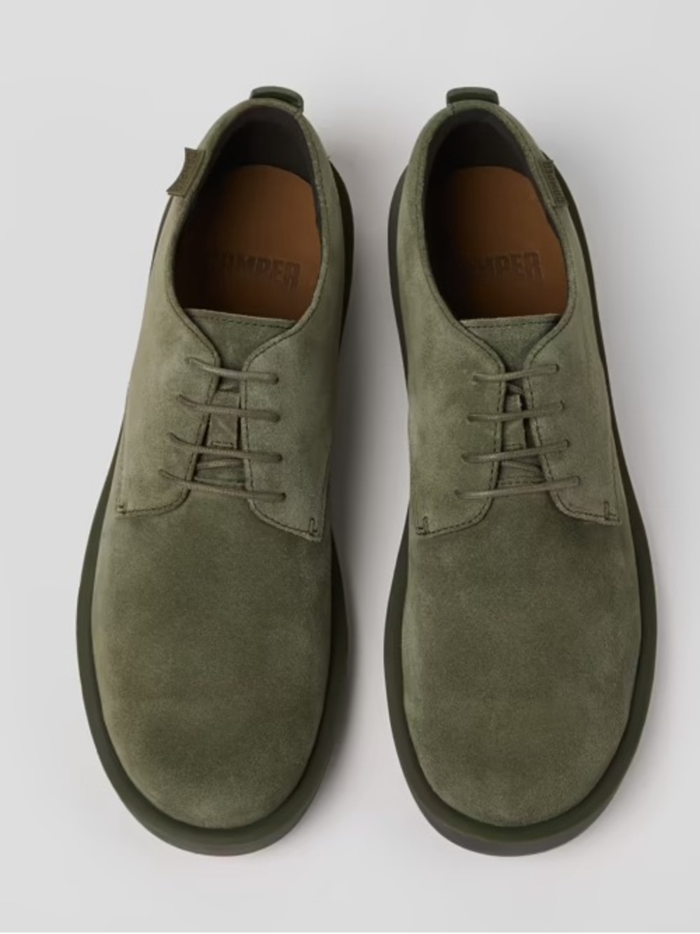 Camper Wagon Green Suede Leather Shoes Size 10.5 ( EUR 44) Like New Worn Once